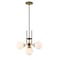 Z-Lite Parsons 4 Light Chandelier, Matte Black, Olde Brass & Opal 477-4MB-OBR - alternate 3
